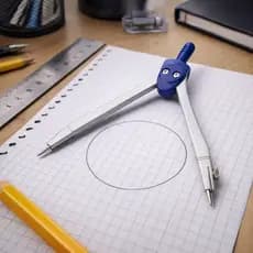 Compasso Escolar Metálico 12cm Para Desenho e Precisão
