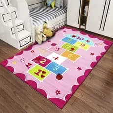 Tapete Amarelinha Infantil Kids Para Quarto Menina Criança 1,00 x 1,40