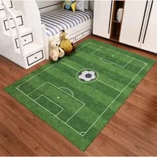Tapete Campo Futebol Infantil Kids Para Quarto Menino Criança 1,00 x 1,40