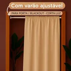 Kit Cortina PVC Blackout com Varão Ajustável – Pronto para Instalar | Várias Cores