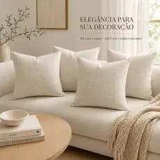 Kit 4 Capas de Almofadas Com Zíper Decorativa Para Sofá Sala Quarto