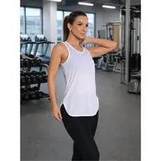 Regata Fitness Feminina Blusa Telinha Leve Respirável Treino Academia Vesti Calça Legging