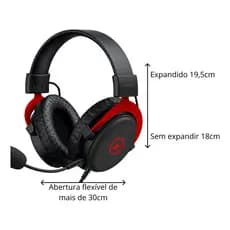 Fone De Ouvido Gamer Amvox Ahp 0812 Preto 3.5mm Preto