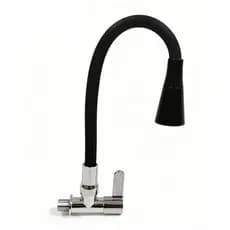 Torneira Gourmet Luxo Flexível Parede 2 Jatos Preto Aquax