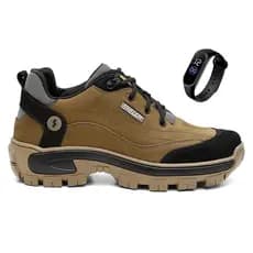 Bota Desert Coturno Adventure Shelga 100% Couro Biqueira Pvc com CA