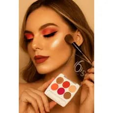 Paleta de Sombras Vivai 6 Cores: Maquiagem Compacta e Pigmentada, Fácil de Esfumar, Olhos marcantes