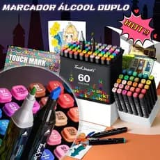 24/36/48/60/80 Cores Caneta Marcadora canetinhas coloridas Kit Com Ponta Dupla/marcador touch/caneta marker