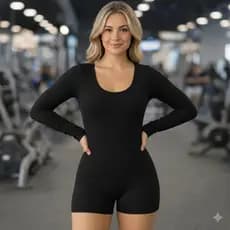 Macaquinho Feminino Manga Longa Canaledo Academia Fitness