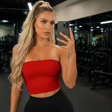 Top Faixa Tomara que Caia com Elastico Tecido Anarruga Fitness Academia