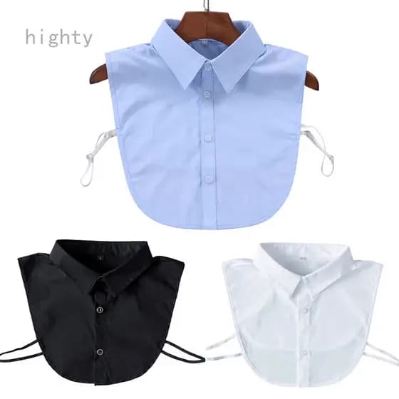 HY1 Colar Falso Vintage Destacável Camisa Gola Falsa Para Mulheres Blusa Camisola Lapela Superior Gravatas Acessórios De