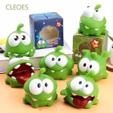 Cleoes Cartoon Toys Crianças Cartoon Doll Toys Presente de aniversário Crianças Tableornaments Om Nom Doll Toes Boy Bean