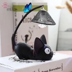 Crianças Kiki Cat Night Light Ghibli Kiki Serviço de entrega Gato preto Luz noturna