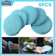 Alta Qualidade 5 Pcs 5 Polegadas Cuidados Com A Tinta De Polimento De Cera De Microfibra Aplicador Esponja Para Carros L