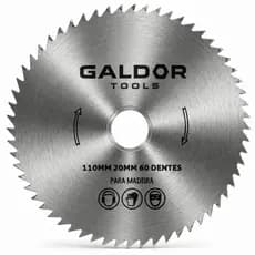 Disco Lâmina de Serra 110mm 60 Dentes 20mm para Madeira Serra Circular Corte Preciso Marceneiro