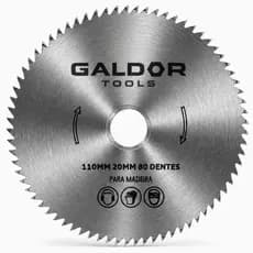 Disco Lâmina de Serra 110mm 80 Dentes 20mm para Madeira Serra Circular Corte Preciso Marceneiro