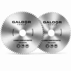 Kit 2 Discos Lâmina de Serra 110mm 60 e 80 Dentes para Madeira Serra Circular Corte Preciso