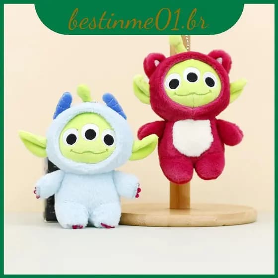 Chaveiro Monster Three-eyed Lovable Plush Em Vermelho E Azul Para Colecionadores