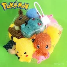6 pcs/set pokémon pikachu crianças brinquedos de banho do bebê banheira aniversário