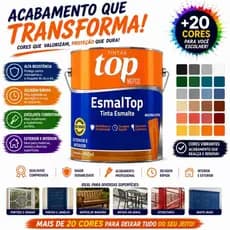 Tinta Esmalte Sintético Brilhante 900ml – Base Solvente, Alta Cobertura e Proteção | Metal e Madeira