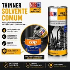 Solvente Comum (Thinner) Mepco – Diluição Eficiente de Tintas Base Solvente | Limpeza Profissional