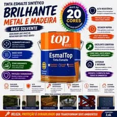 Tinta Para Metal e Madeira - Esmalte Sintético Brilhante Base Solvente - 3,6L  | Cores Vibrantes | Alta Durabilidade