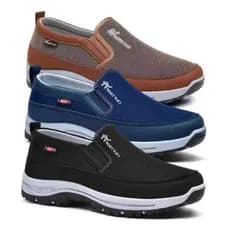 Kit 3 Pares De Tênis Sapatilha Mocassin Casual Ortopedico De Trilha Impermeável Antiderrapante com Solado Leve Confort