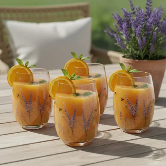 Jogo 4 Copos Longos Redondos 465ml para Drink Água e Suco Mesa Posta Elegante