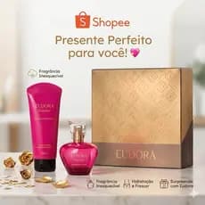 kit eudora kiss me - perfume 50ml + loção corporal 100ml - Eudora
