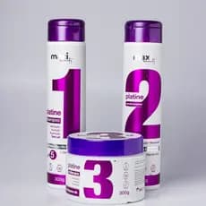 Kit Capilar Platine - Matizador - Shampoo + Condicionador + Máscara