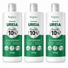 Kit 3 Cremes de Ureia 10% 500g - Hidratação Intensa Para Pele Seca Mãos, Pés, e Cotovelos – Higie+