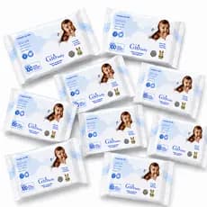 Kit 10 Lenços Umedecido 100 Folhas - Hipoalergênicas Bebê - Gió Baby