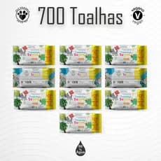 Kit 10 Pacotes de Toalhas Umedecidas TURMINHA DA BAGUNÇA -  70 Folhas (20x15 cm)