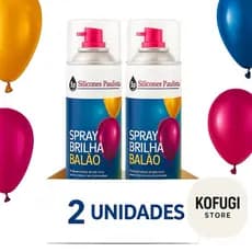 KIT 2 Unidades Spray Brilha Balão Festa Decoração Eventos Promoção