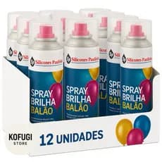 Kit 12 unidades Spray Brilha Balão Festa Decoração Brilho Promoção