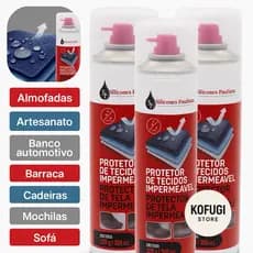 Kit 3 Unid. Spray Impermeabilizante de Tecido Tênis Sofá Mochilas 300ml