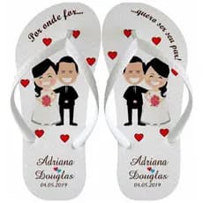 Chinelo Personalizados "branco"
