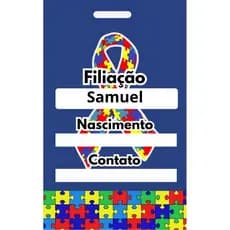 Crachá Autista + Cordão Autismo Arte grátis