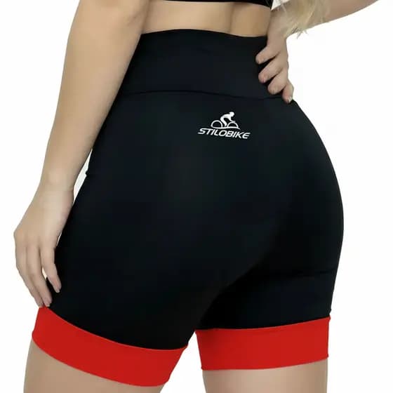 Bermuda Ciclismo Stilo Bike Colors Feminina Vermelho