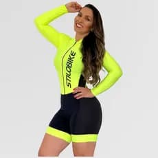 Macaquinho Ciclismo Stilo Bike Colors Amarelo