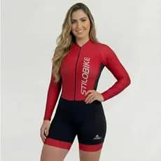 Macaquinho Ciclismo Stilo Bike Colors Vermelho