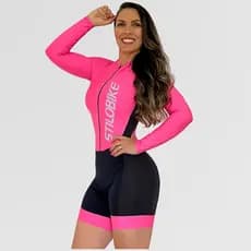 Macaquinho Ciclismo Stilo Bike Colors Rosa