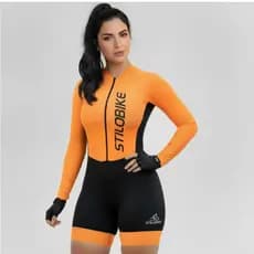 Macaquinho Ciclismo Stilo Bike Colors Laranja