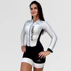 Macaquinho Ciclismo Stilo Bike Colors Branco