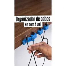 kit de 4  organizadores de cabos ,magnéticos, carregadores cabos de computadores mesa bancada.