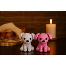 Cãozinho Decorativo - Textura Crochê/ Presente Criativo e Charmoso