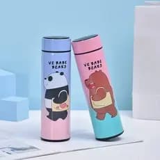 Garrafa Urso Degradê com Termômetro Digital 500ml