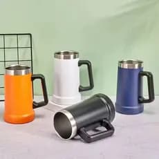 Caneca Térmica Chopp Cerveja Camada Dupla Em Inox Copo 710ml