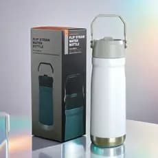 Garrafa Squeeze Fosco 650ml Térmica Aço Inox Steel Top