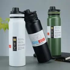 Garrafa Térmica Inox 800ml Água Gelada Com Vedação