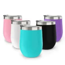 Copo Térmico Formato Ovo De Aço Inoxidável 360ml